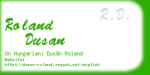 roland dusan business card